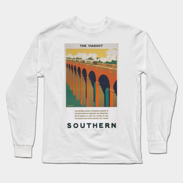 Southern Railways - Vintage Railway Travel Poster - 1925 Long Sleeve T-Shirt by BASlade93